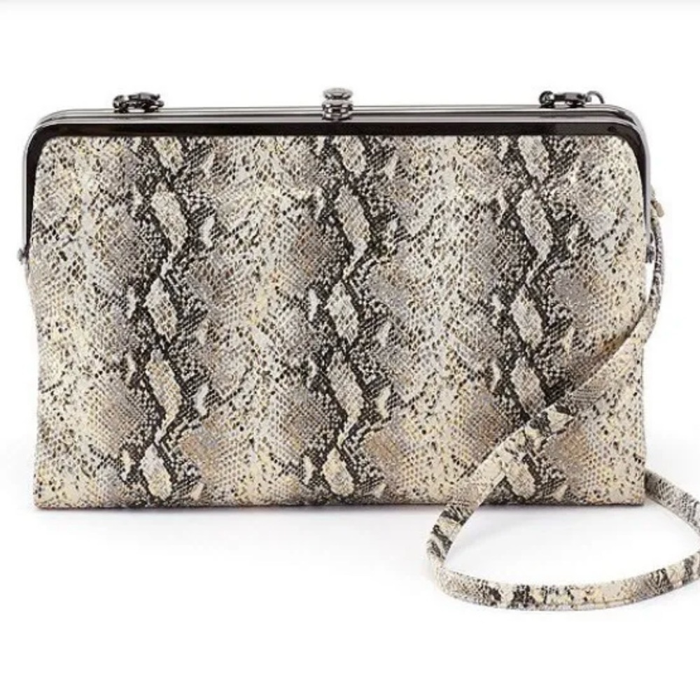 $208 NWT Hobo International Leanne Glam Snake Crossbody Bag